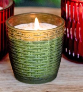 Swan Creek - Red or Green Pottery Candle