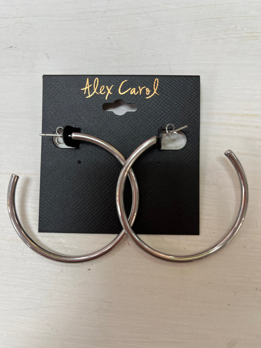 Silver Non-Tarnish Water Resistant Hoop Earrings E23141 E23133 E23125