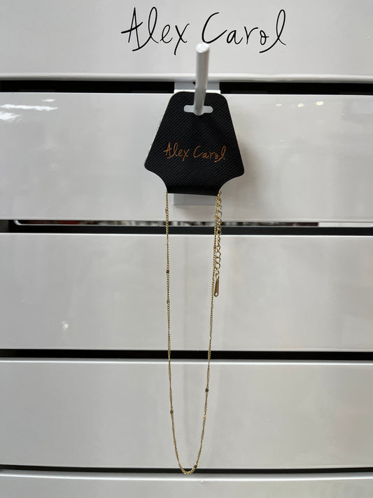 Gold Danity Curb Necklace N23162