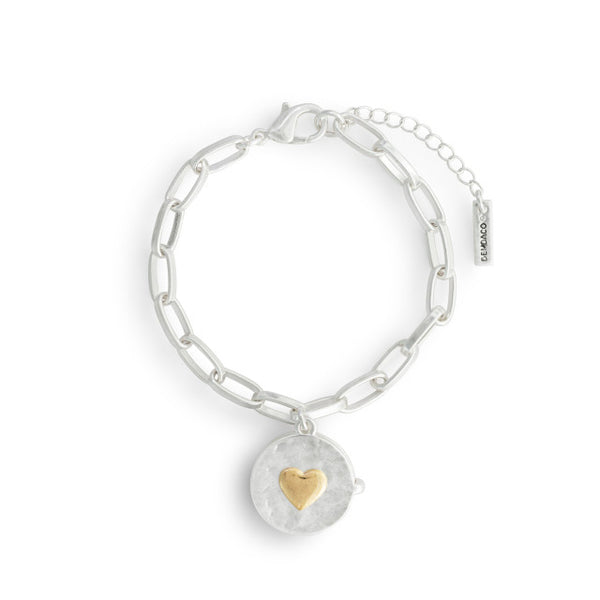 Love You Locket / Silver Bracelet