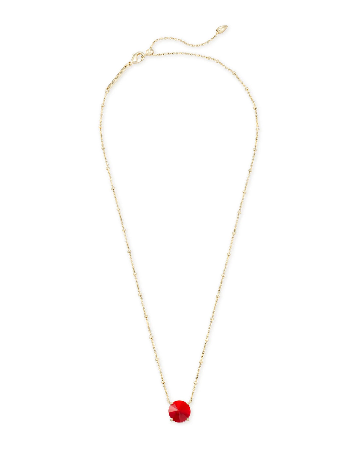 Jolie Short Pendant Necklace Red Illusion