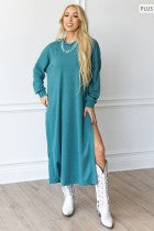 Jewel Green Thermal Duster Dress