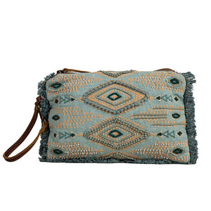 Willow Stream Embroidered Pouch
