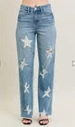 Judy Blue HW Rigid Magic Star Shaped Destroy 90's straight