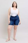 High Waisted V-Front Bermuda Shorts