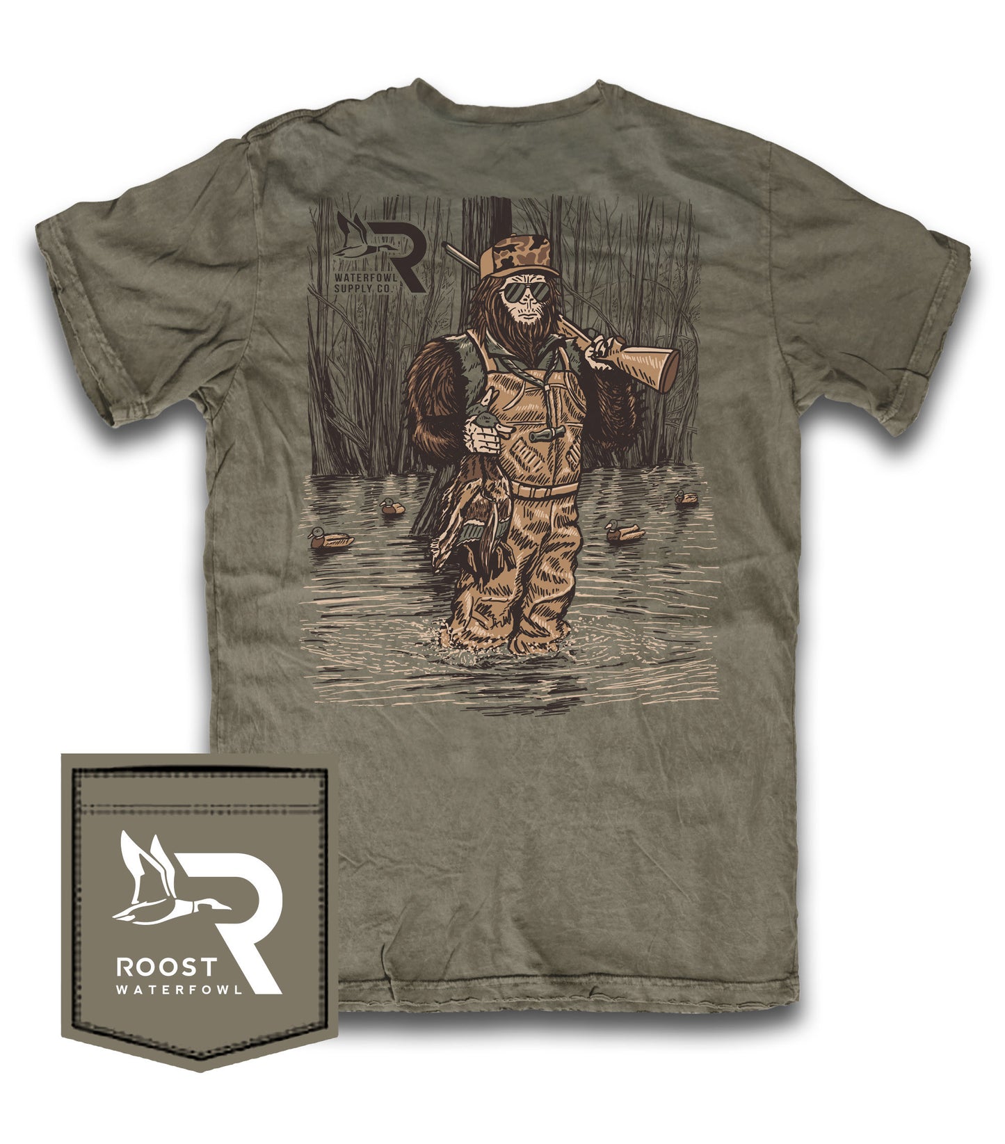 Fieldstone Sasquatch Army Green T-Shirt