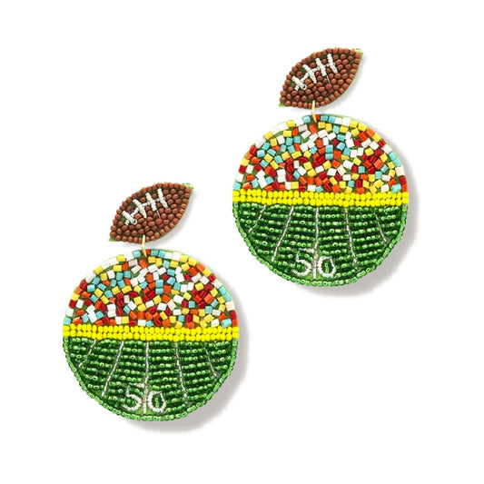 Beaded Game Day Earrings