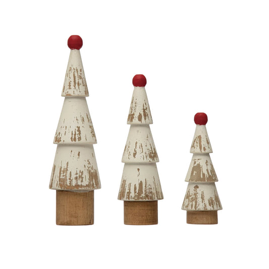 Pine Wood Trees, Set of 3