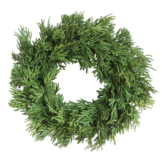 10"Faux Cedar Wreath
