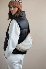 Quilted Nylon Crossbody Bag