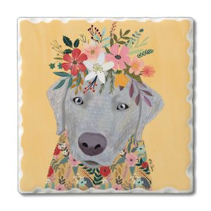 Floral Pets-Single Coaster