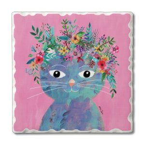 Floral Pets-Single Coaster