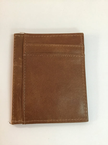 Tan Slim Front Pocket Wallet