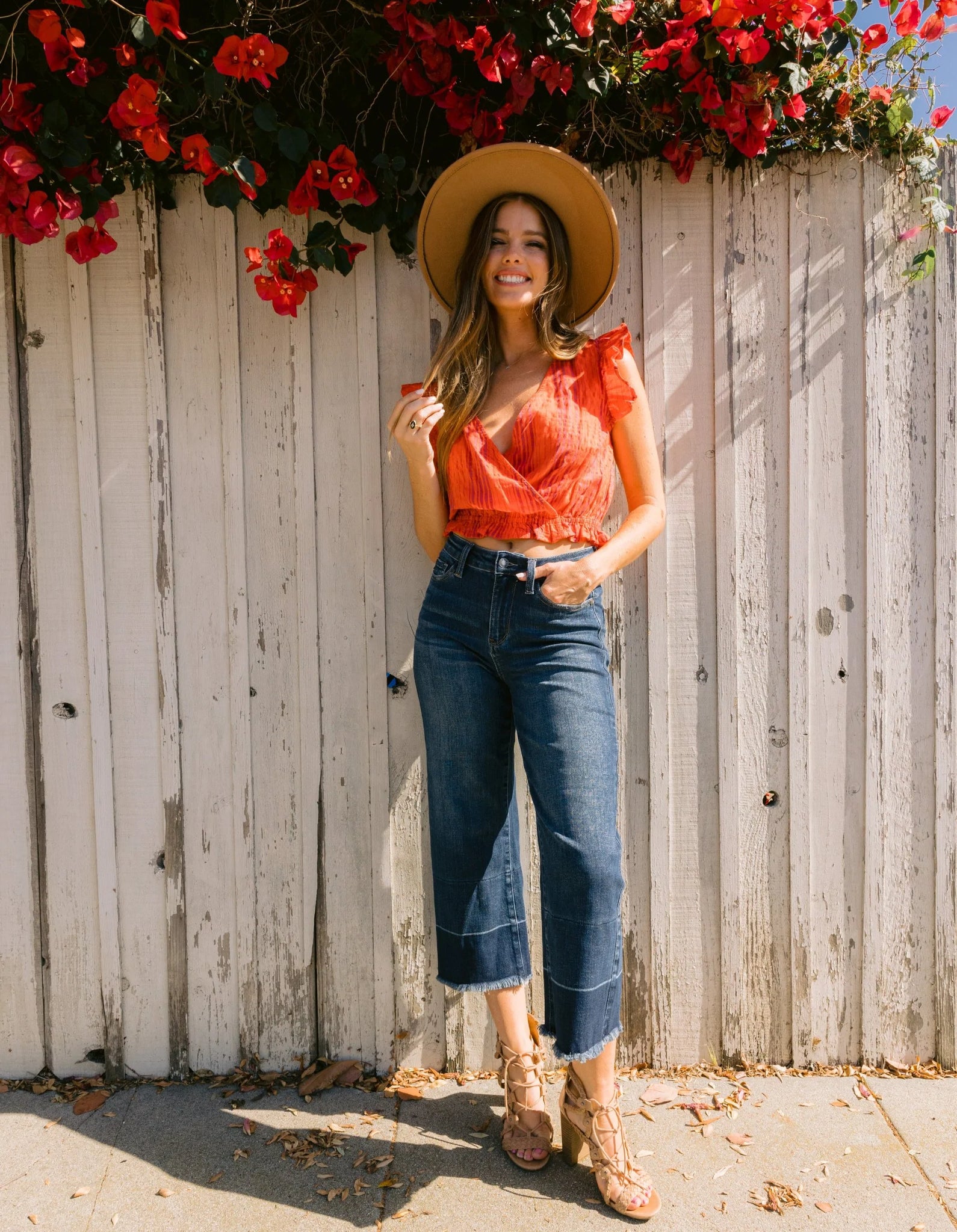 Cassidy Release Hem Cropped Wide Leg