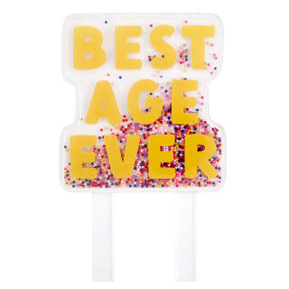 Bead Filled Cake Topper - Best Age Ever