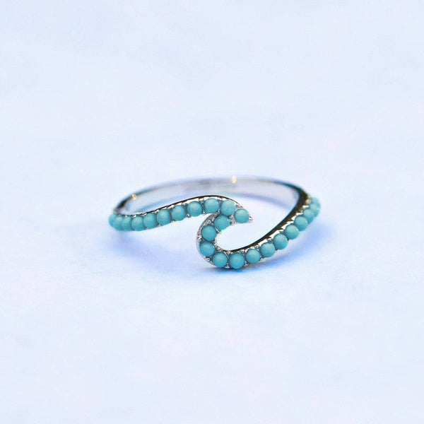 Stone Wave Ring (Silver)