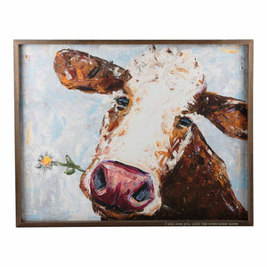 LOVE YOU UNTIL THE COWS COME HOME FRAMED CANVAS