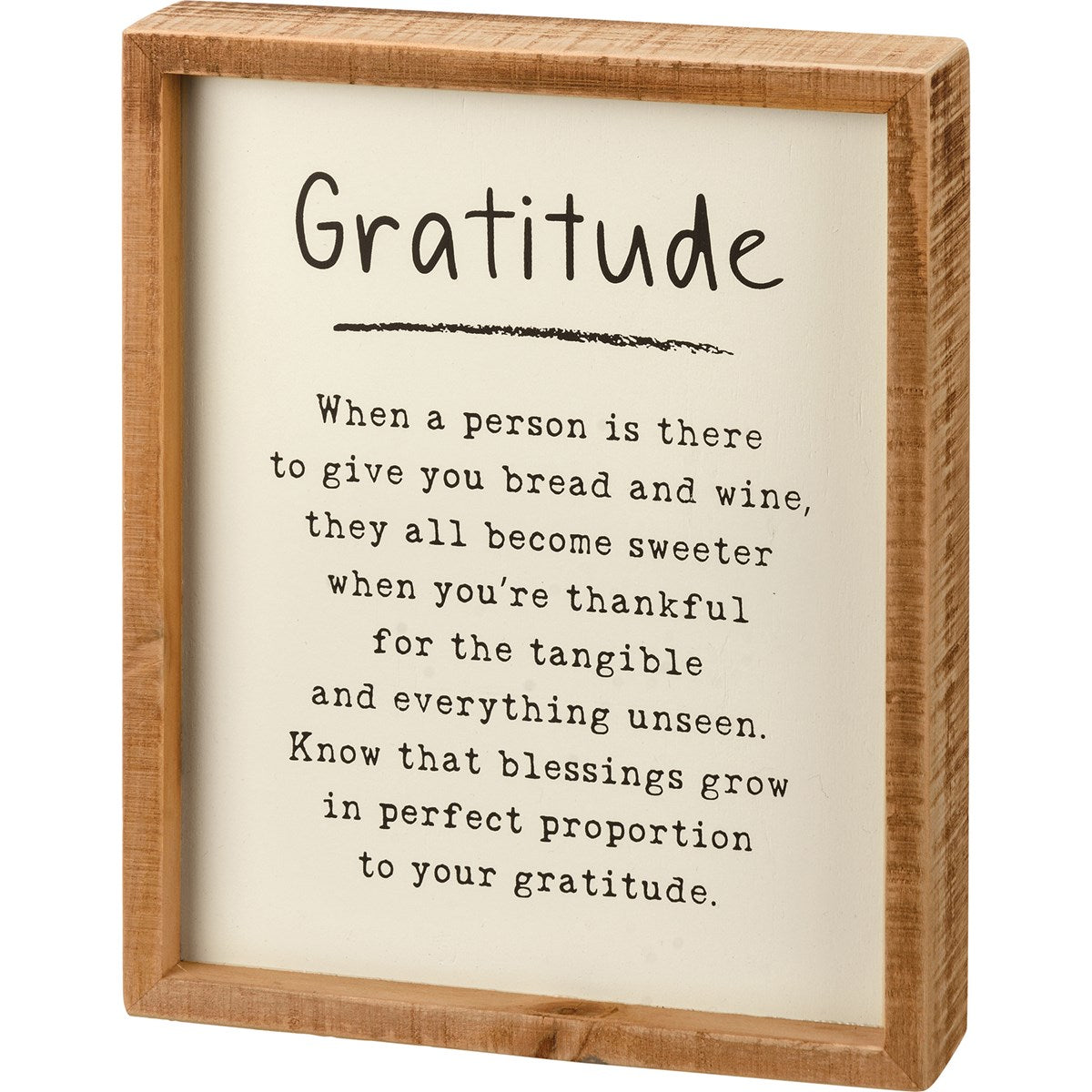 Inset Box Sign - Gratitude