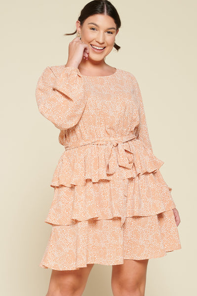 Ditzy Printed Woven Tiered Dress