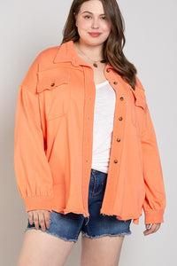 French Terry Sweatshirt Neon Orange