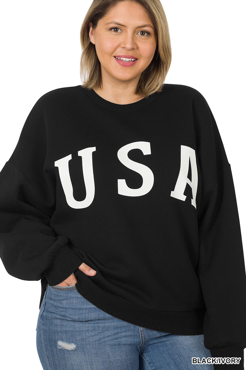 USA Logo Black Sweatshirt
