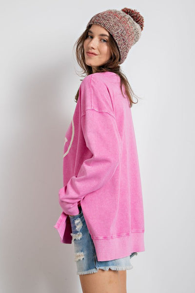 Smiley Face Loose Fit Pullover
