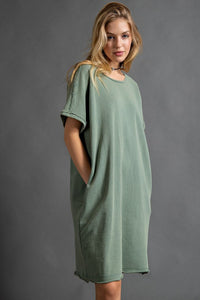Mineral Washed Boxy Dress