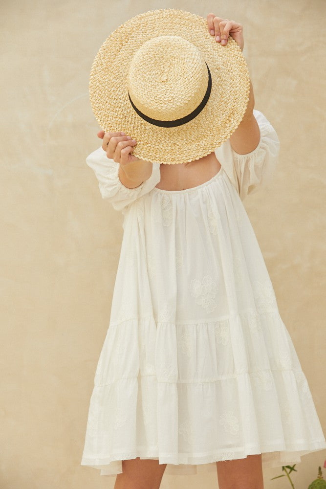 Off White Genevieve Tiered Dress
