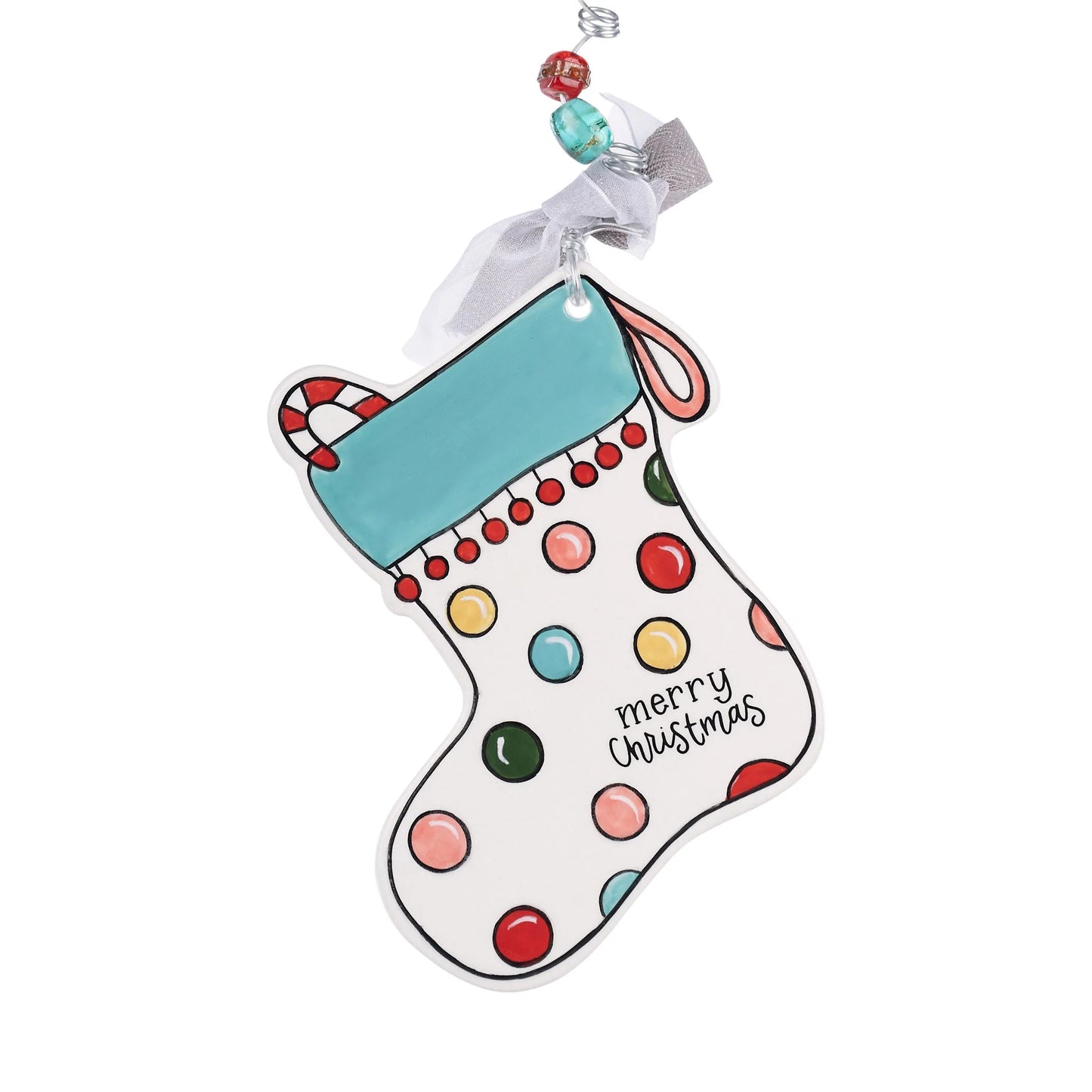 COLORFUL STOCKING FLAT ORNAMENT