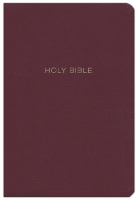 NKJV Comfort Print Reference Bible, Super Giant Print, Leather-Look, Burgundy