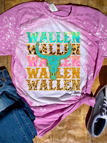 Wallen | Orchid | Stacked | Bleached Tee