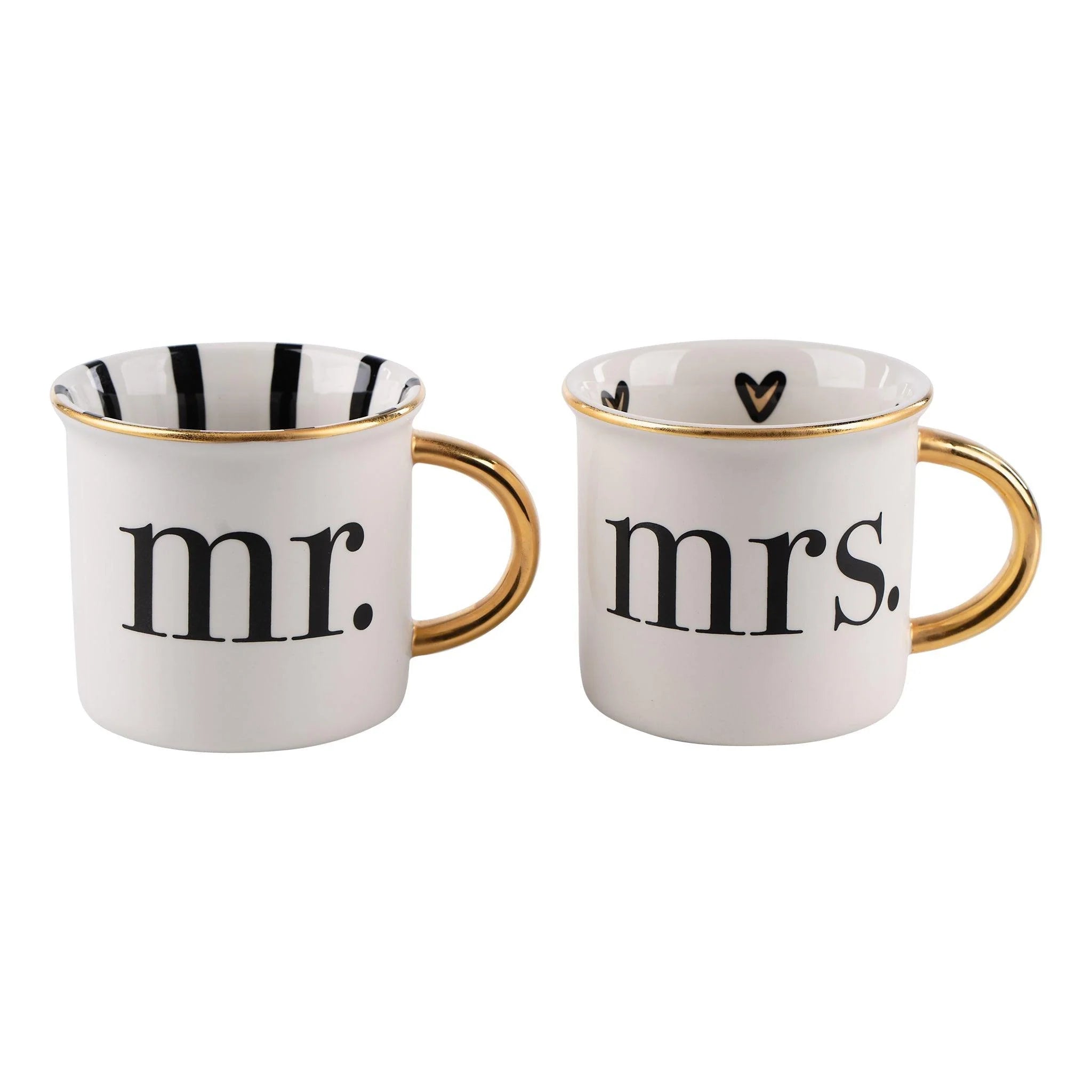 Gold Mr. & Mrs. Mug