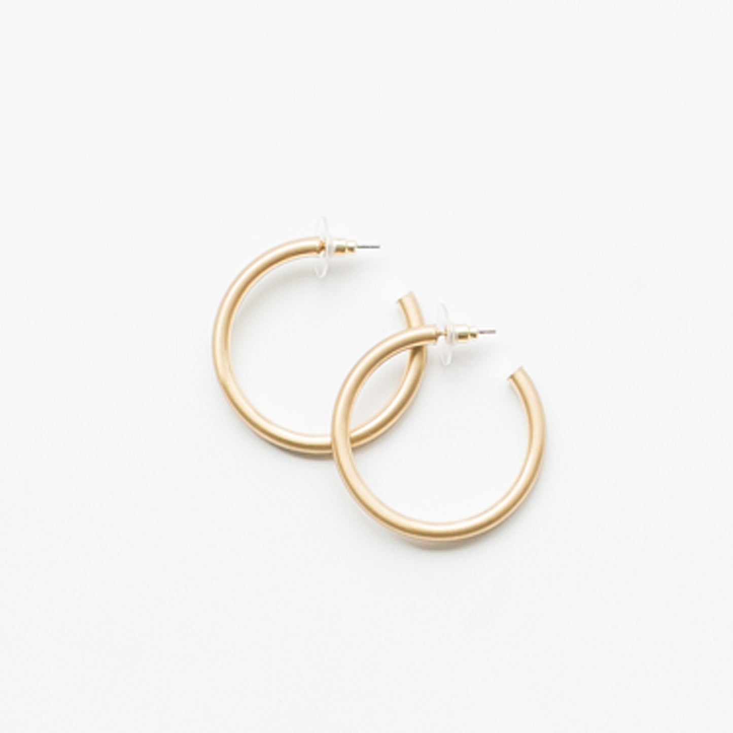 Heather Earrings Gold Hoops