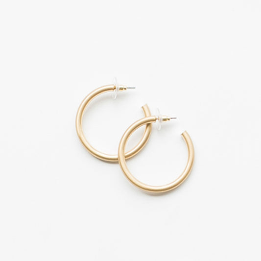 Heather Earrings Gold Hoops