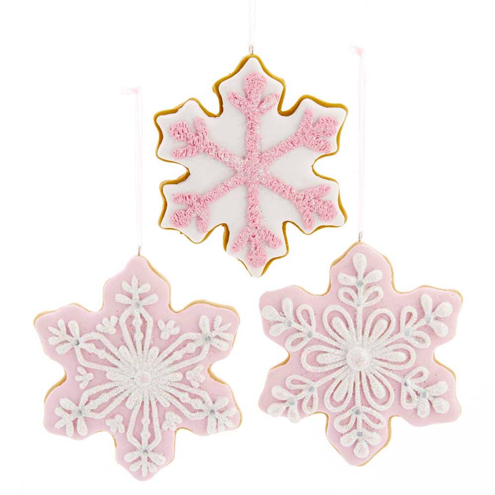 4.5"SNOWFLAKE W/GLITTER ORNAMENT