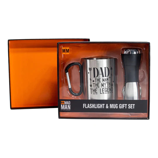 Dad. The Man, The Myth, The Legend: Flashlight & Mug Gift Set