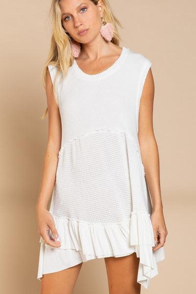 Baby Doll Fit Ruffle Hem Dress