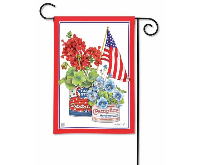 Vintage Patriotic Garden Flag