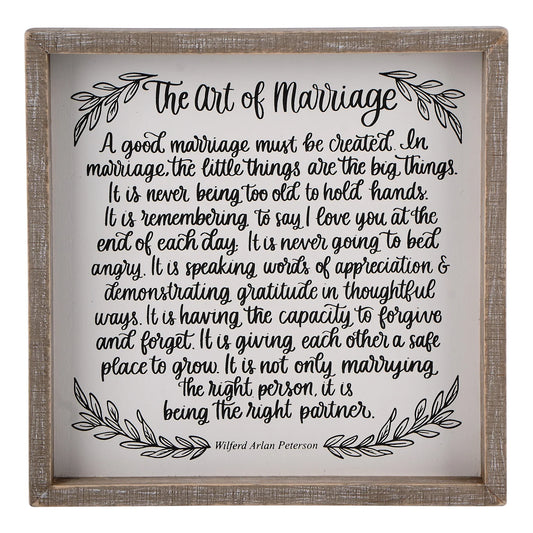 Art of Marriage Framed Board Large