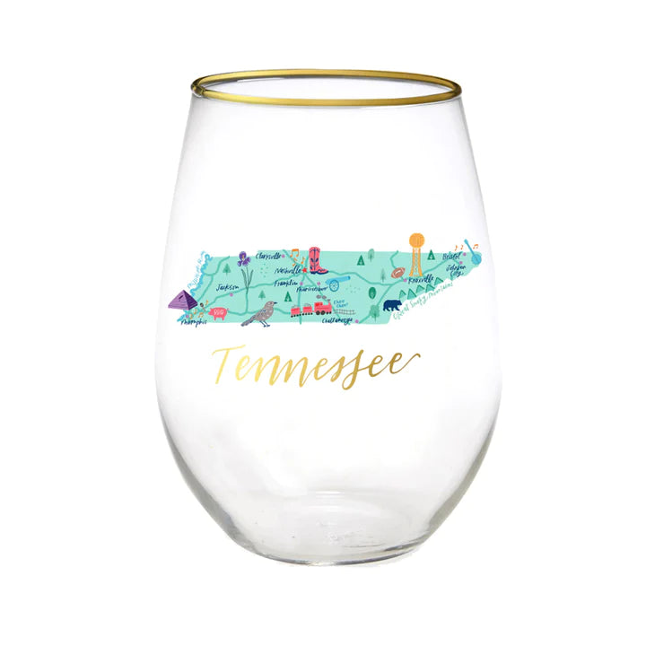 Tennessee Stemless Wine Glass