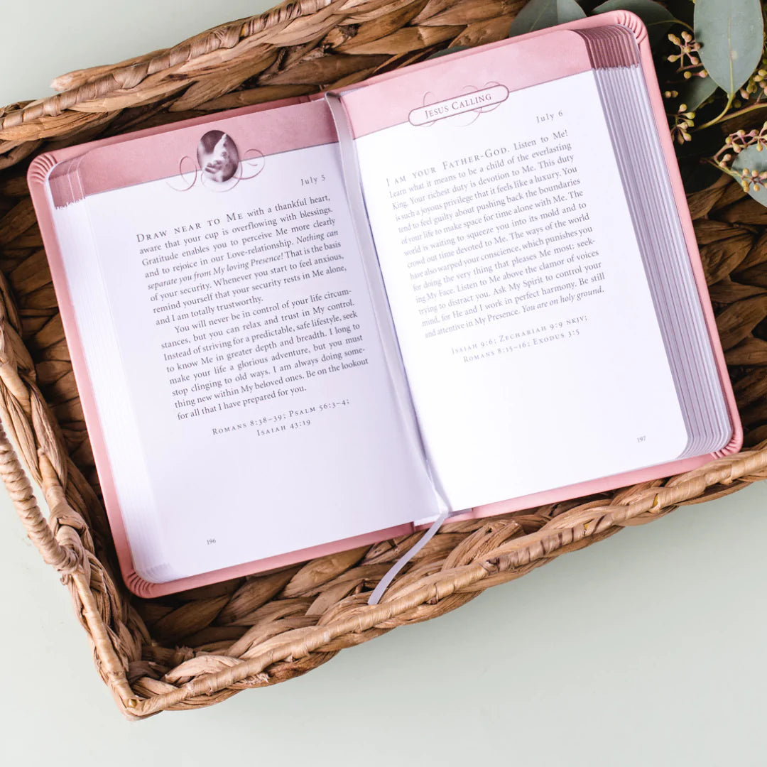 Jesus Calling, Pink Leathersoft, with Scripture References