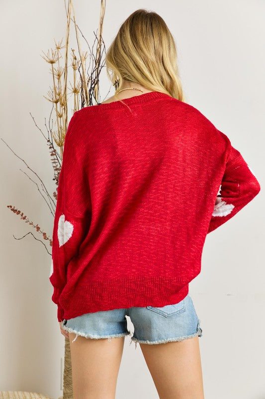 Heart Sweater Plus Size