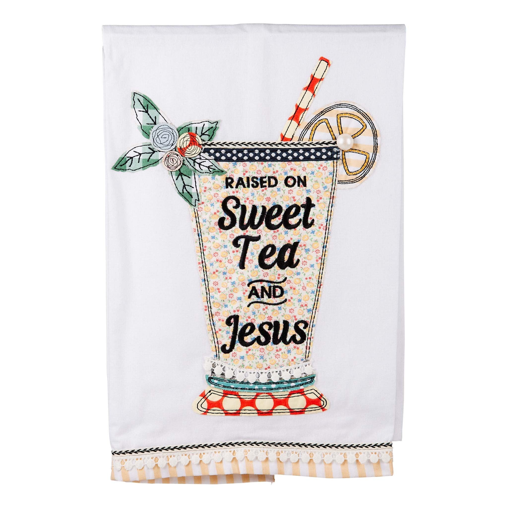 Sweet Tea and Jesus Glass Tea Towel