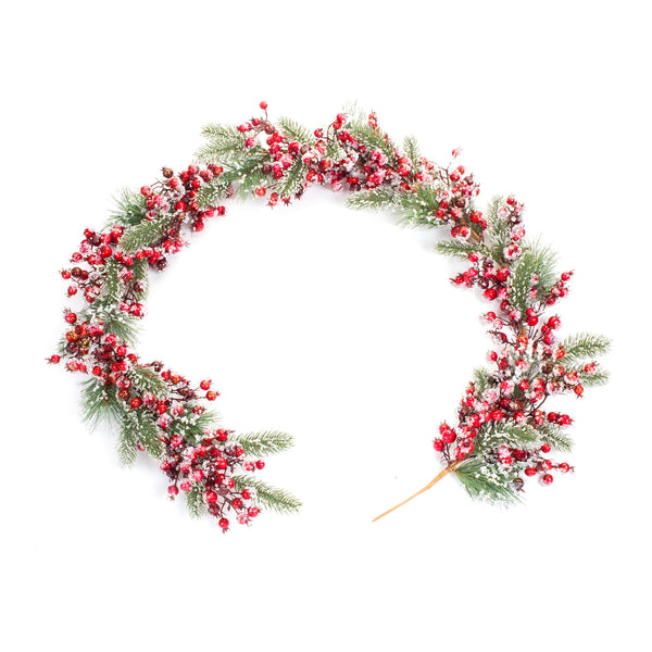 Iced Pine and Berry Garland