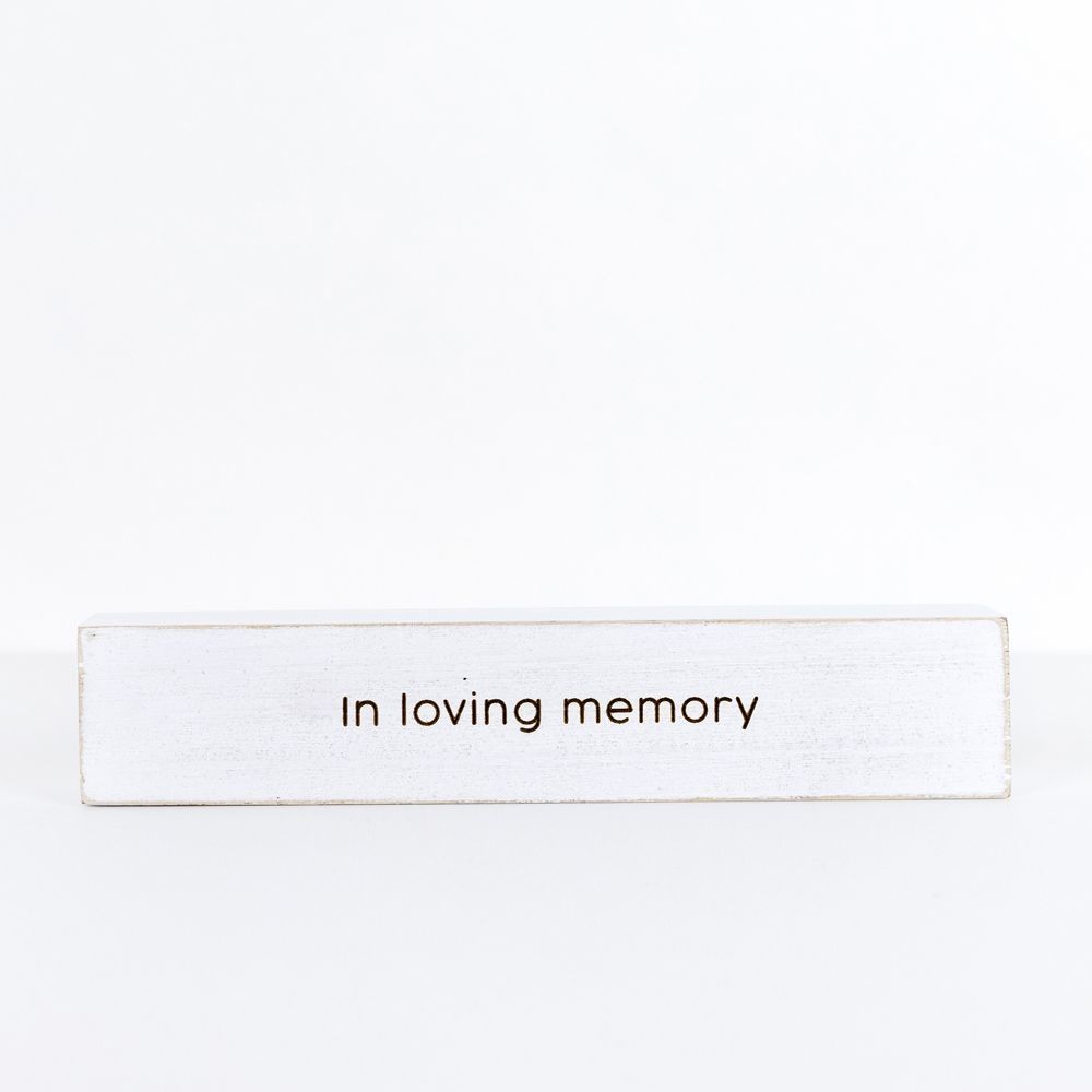In loving Memory Long Box Sign