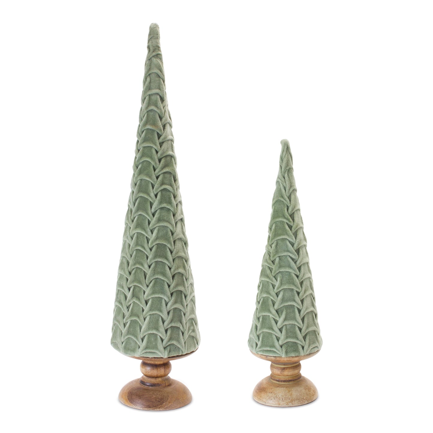 Velvet/Wood Tress Set OF 2