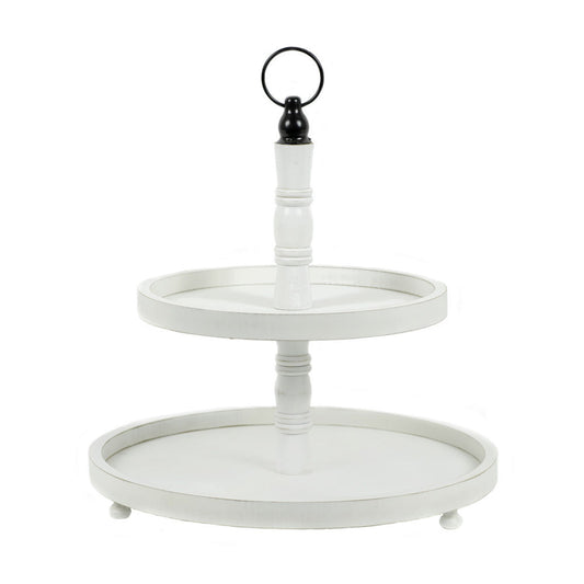 Two Tiered Wood  Tray