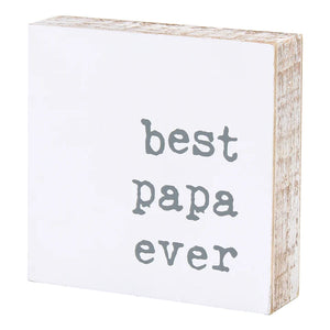 Best Papa Block Sign
