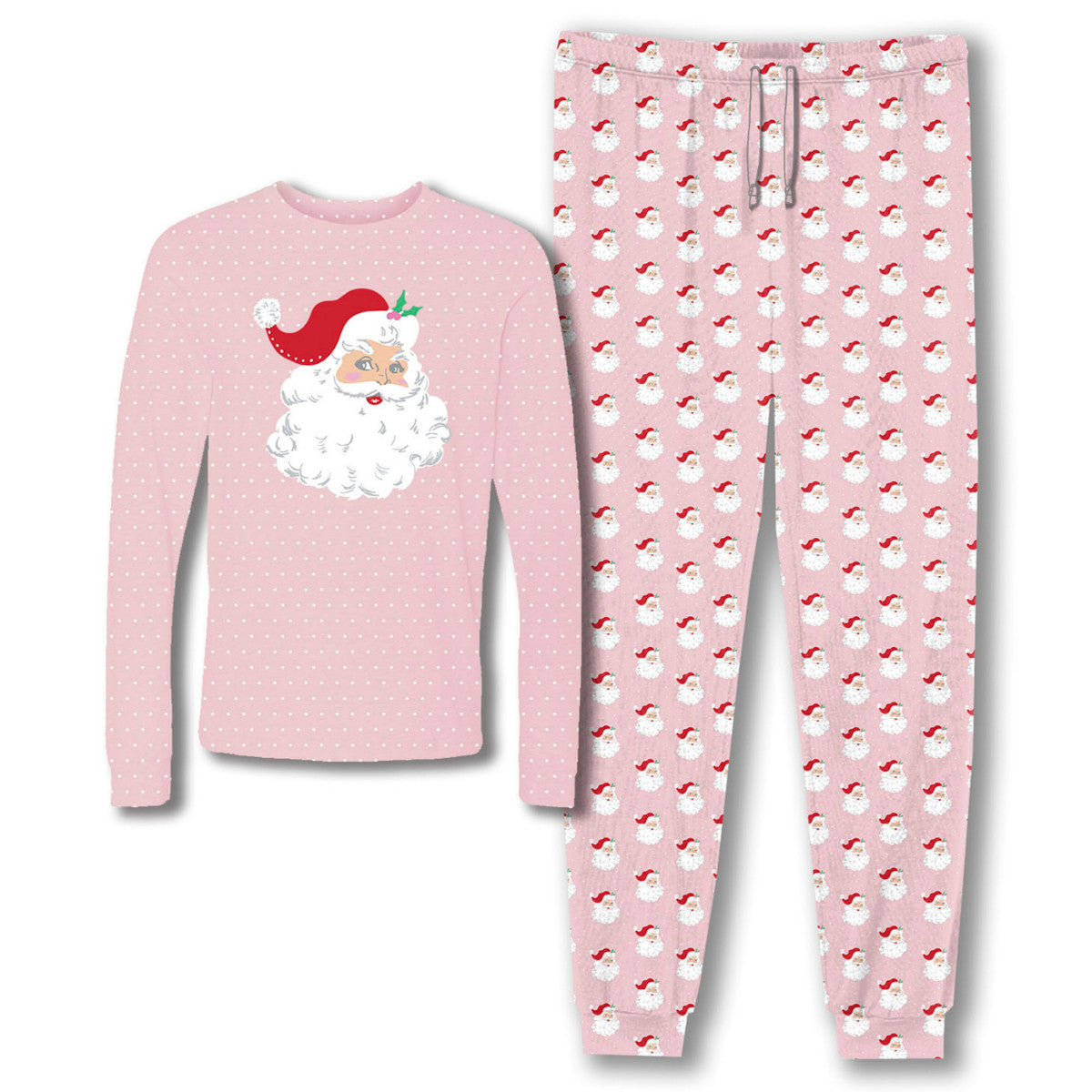 Here Comes Santa Claus Jogger Jammie Set (Pink) Kids