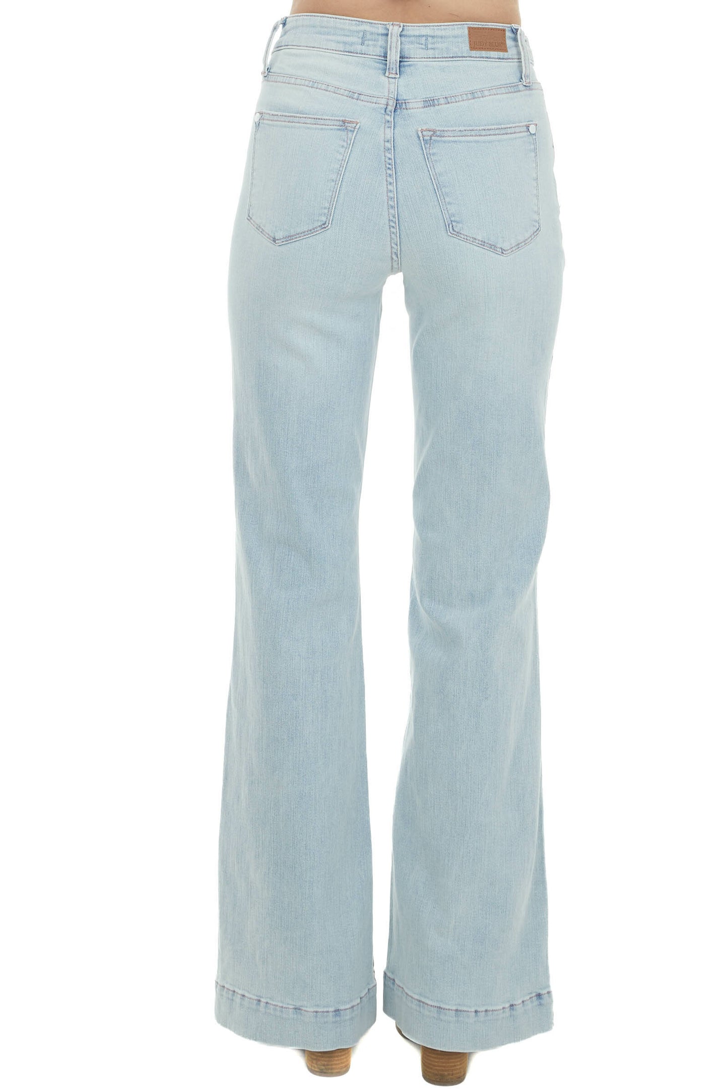 Judy Blue Braided Waist Wide Leg Jeans